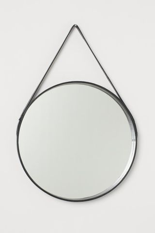 H&M + Leather-Framed Round Mirror