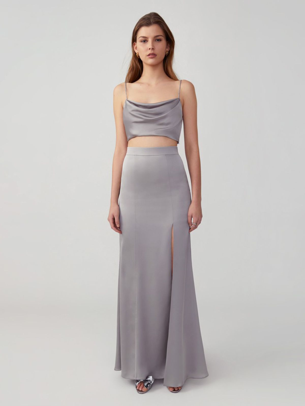 black dress with silver accents Kim And Off-shoulder Corset Maxi Korean Dark Blue Floral SKU: AP-DRS-0596 Size:Petite-4
