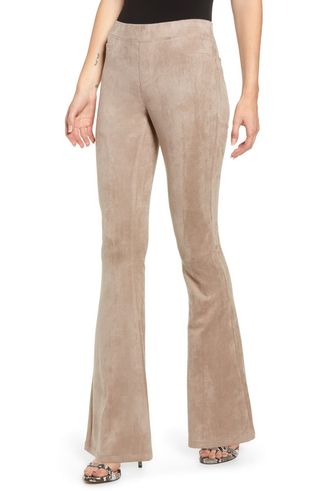 BlankNYC + Faux Suede Flare Pull-On Pants