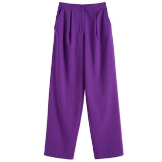 Chinti & Parker + Purple Pop Wool-Twill Trousers