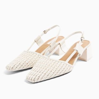 Topshop + Jolly Woven Slingback Shoes