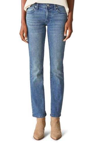 Lucky Brand + Sweet Straight Mid Rise Straight Leg Jeans