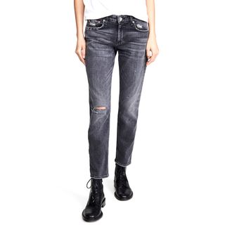 Rag 
Bone/Jean + Dre Low-Rise Slim Boyfriend Jeans