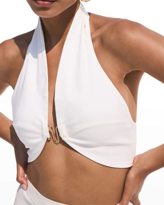 Cult Gaia + Diem Halter Crop Top