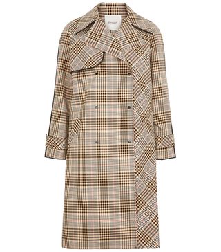 Brøgger + Millie Checked Cotton Trench Coat