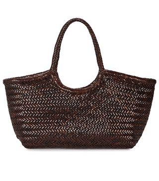 Dragon Diffusion + Nantucket Dark Brown Leather Tote Bag