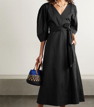 Mara Hoffman + Agnella Organic Cotton Wrap Midi Dress