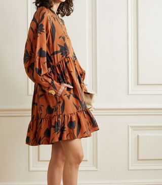 Mother of Pearl + Effie Gathered Tiered Floral-Print Tencel Lyocell Mini Dress