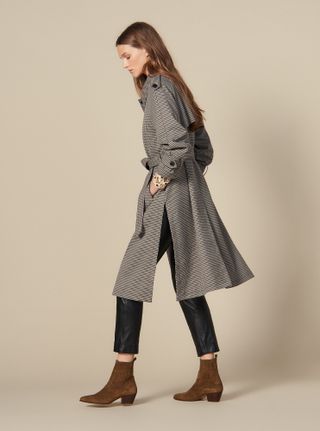 Sandro + Trench Coat With Side Slits