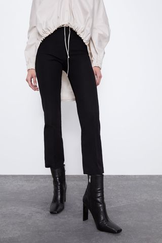 Zara + Cropped Flare Pants