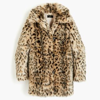 J.Crew + Leopard Faux-Fur Coat