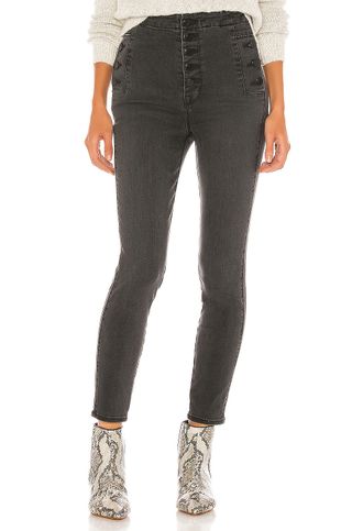 J Brand + Natasha Sky High Crop Jeans in Vane