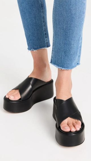 ATP Atelier + Lemmie Black Vacchetta Sandals