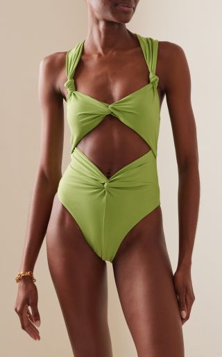 Andrea Iyamah + Rora Knotted One-Piece Swimsuit
