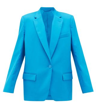 The Attico + Single-Breasted Cotton-Blend Suit Jacket