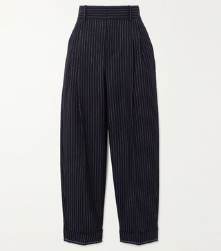 Chloé + Pinstriped Wool Tapered Pants