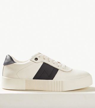 Marks and Spencer Collection + Leather Lace-Up Trainers