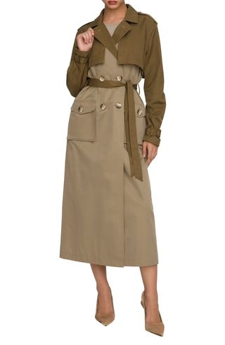Good American + Two-Tone Trench Coat