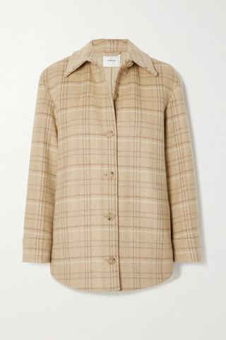 Vince + Checked Wool-Blend Jacket
