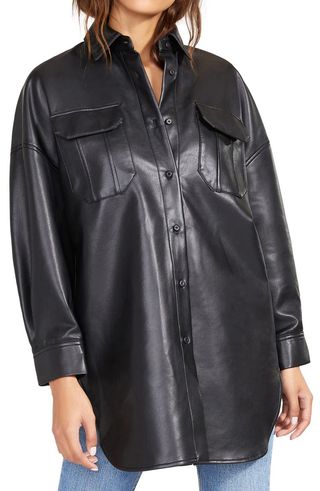 BB Dakota + Oversize Faux Leather Jacket