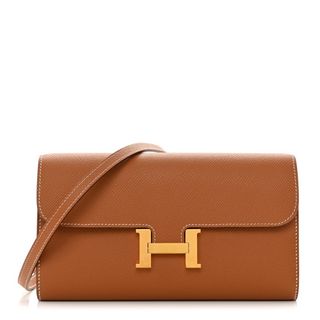 Hermès + Epsom Constance Long Wallet to Go Gold
