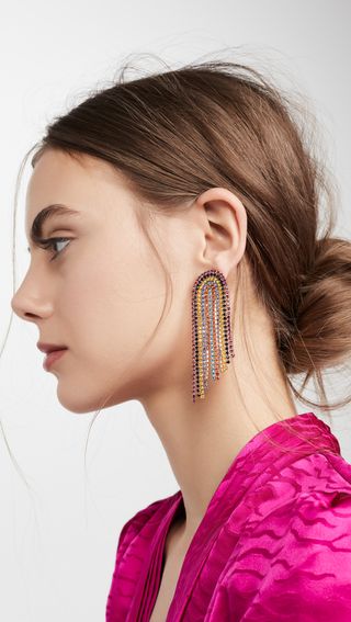 Stella + Ruby + Rainbow Crystal Earrings