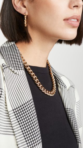 Kenneth Jay Lane + Polished Gold Chain with S Hook