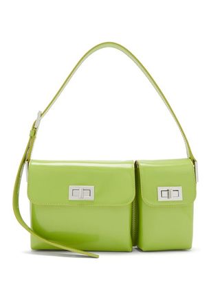 By Far + Billy Patent-Leather Shoulder Bag