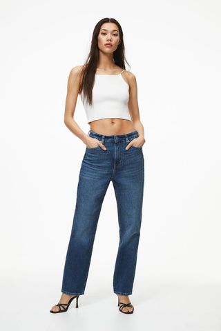 H&M + Vintage Mom Fit Ultra High Ankle Jeans