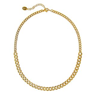 Benevolence + 14k Gold Dipped Curb Cuban Link Chain Necklace