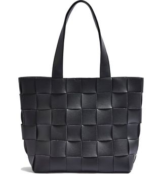 Topshop + Basket Weave Faux Leather Tote