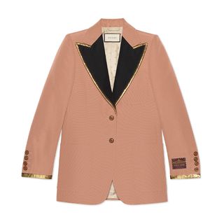 Gucci + Cotton Viscose Faille Jacket With Label