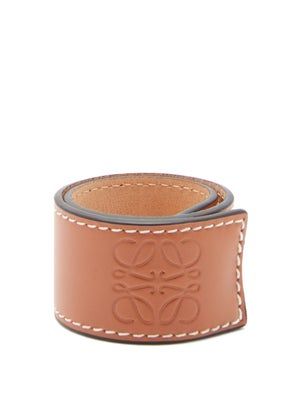 Loewe + Logo-Eebossed Leather Snap Bracelet