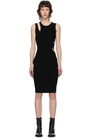 Helmut Lang + Cut-Out Detail Fitted Bodycon Dress