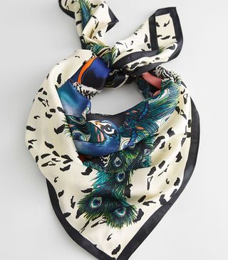 & Other Stories + Peacock Graphic Printed Scarf