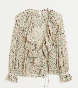 Mango + Ruffles Floral Blouse