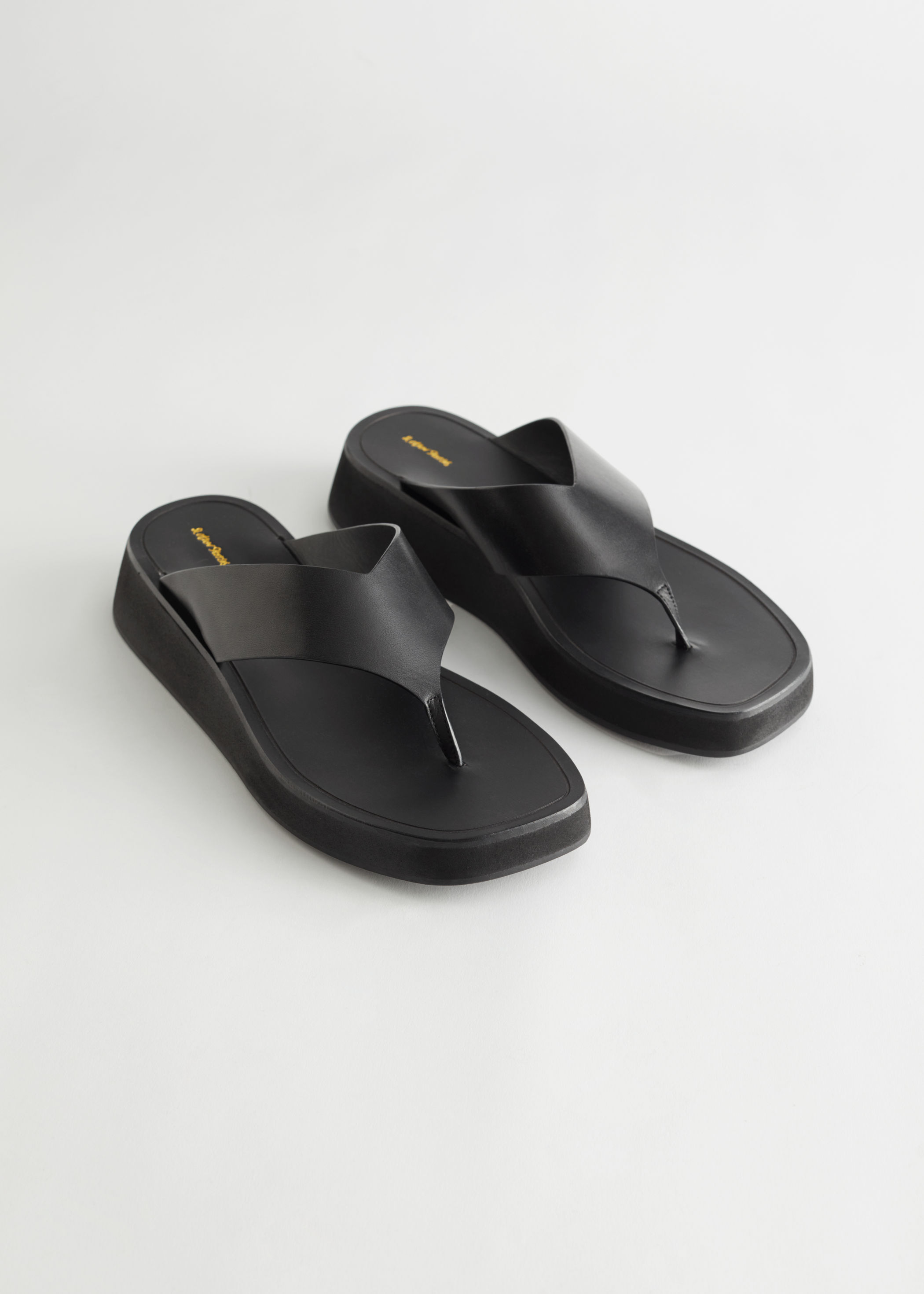 & Other Stories + Leather Thong Strap Sandals