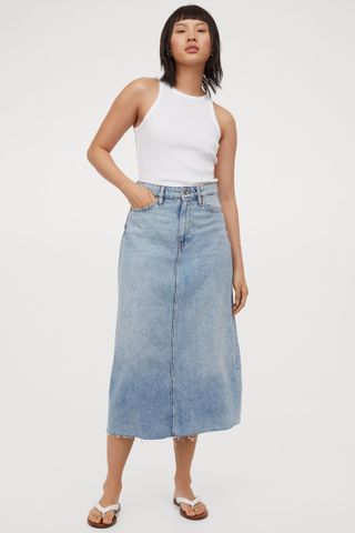 H&M + A-Line Denim Skirt