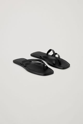 COS + Leather Flip Flops