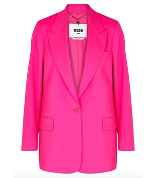 MSGM + Neon Pink Wool Blazer