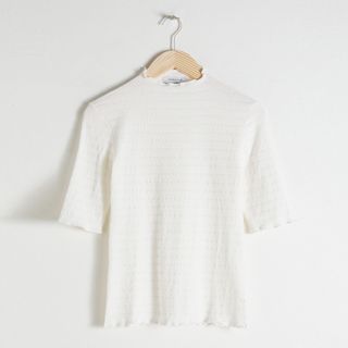 & Other Stories + Ruffle Mock Neck Top