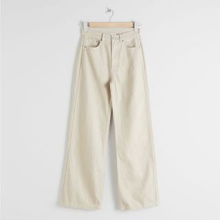 & Other Stories + Wide Leg Woven Cotton Trousers