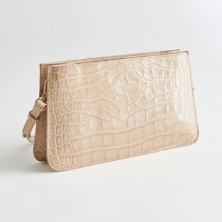 
Other Stories + Leather Croc Embossed Shoulder Bag