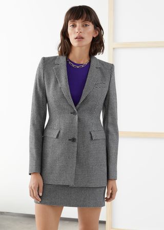 & Other Stories + Hourglass Houndstooth Blazer