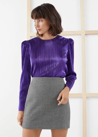 & Other Stories + Houndstooth Mini Skirt