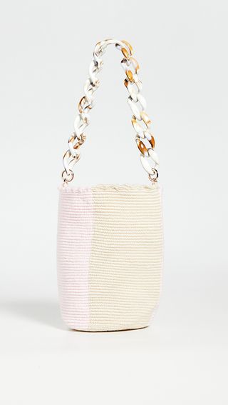 Soraya Hennessy + Pastel Colorblock Midi Bucket Bag