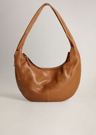 Mango + Leather Hobo Bag