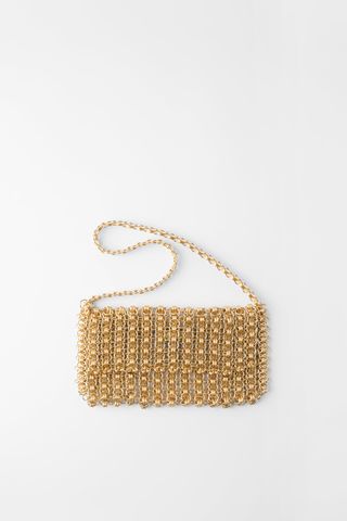 Zara + Metal Mesh Shoulder Bag