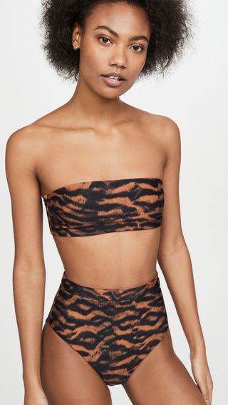 The Upside + Tiger Bandeau Bikini Top