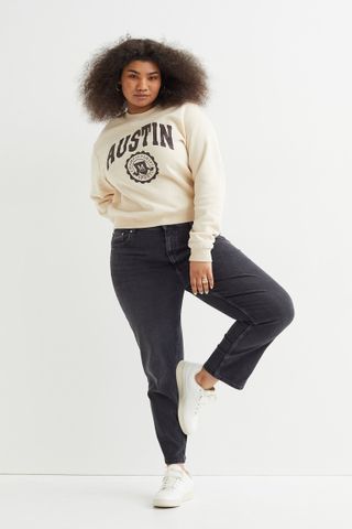 H&M+ + Slim Straight High Ankle Jeans